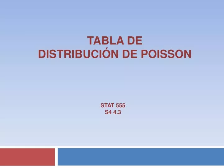 tabla de distribuci n de poisson