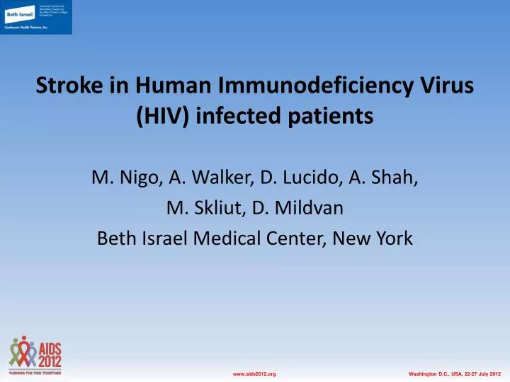 stroke in human immunodeficiency virus hiv infected patients