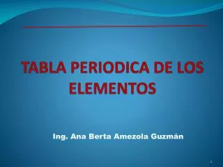 tabla periodica de los elementos