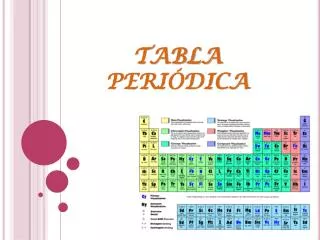 tabla peri dica
