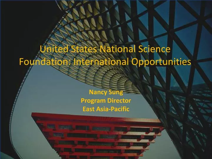 united states national science foundation international opportunities