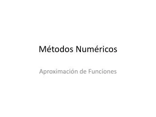 m todos num ricos
