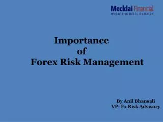 Importance of Forex Risk Management