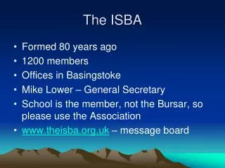 The ISBA