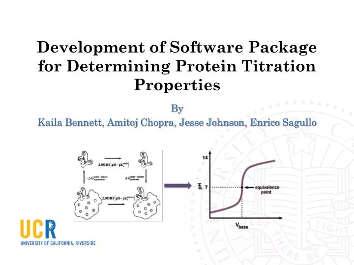 development of software package for determining protein titration properties