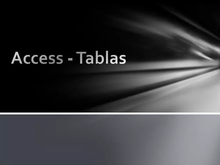 access tablas