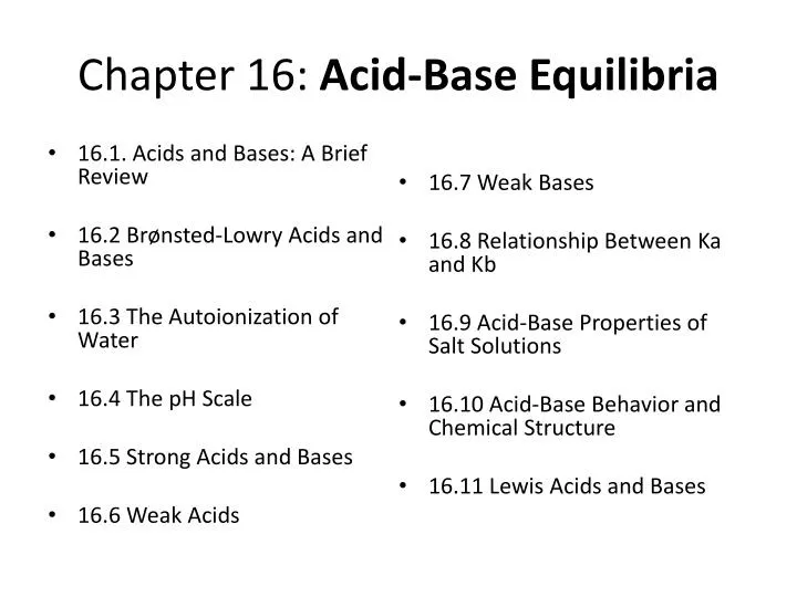 chapter 16 acid base equilibria