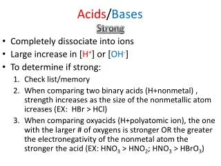 Acids / Bases