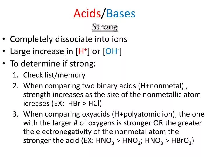 acids bases