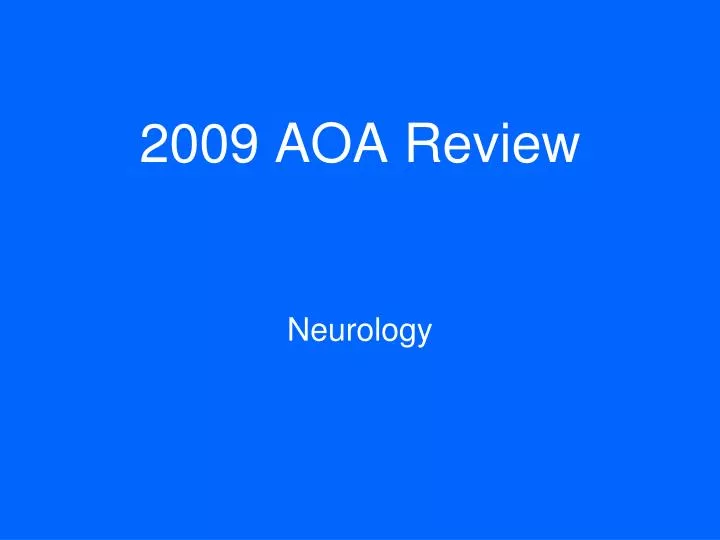 2009 aoa review