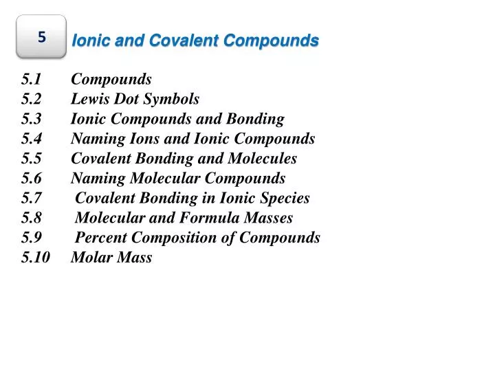 ionic and covalent compounds