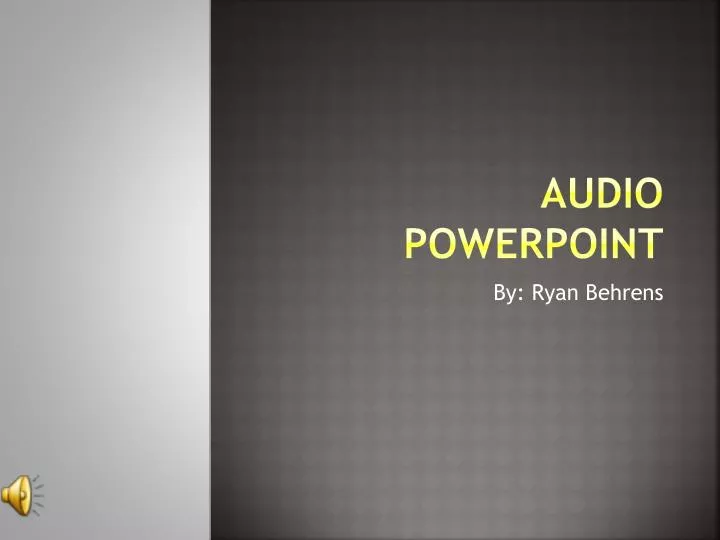 audio powerpoint