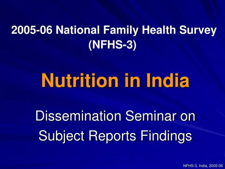 2005 06 national family health survey nfhs 3