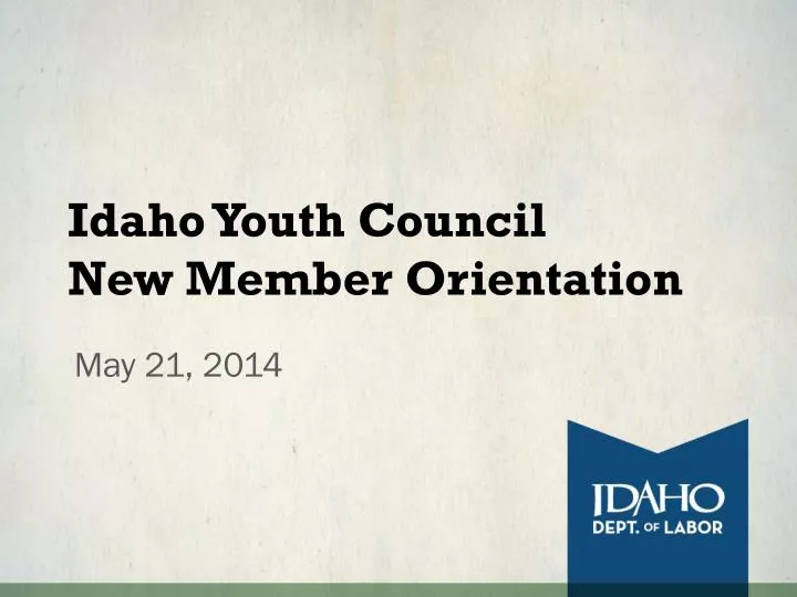 idaho youth council new member orientation