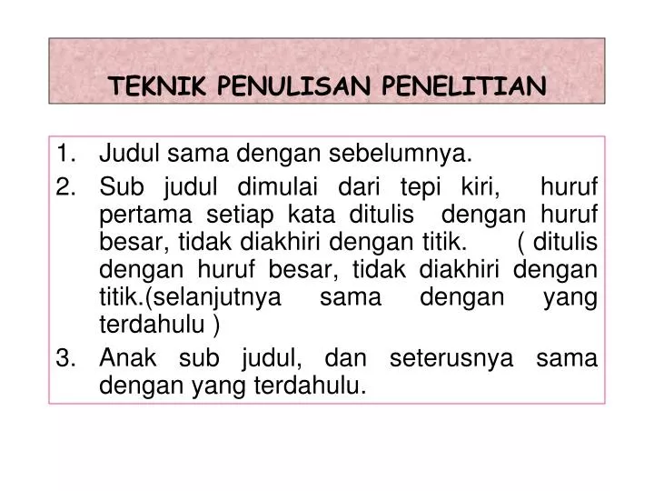 teknik penulisan penelitian