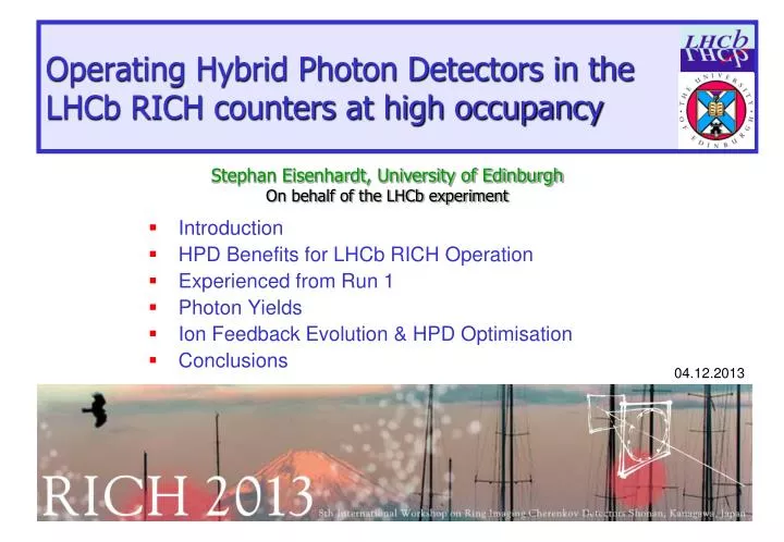 operating hybrid photon detectors in the lhcb rich counters at high occupancy
