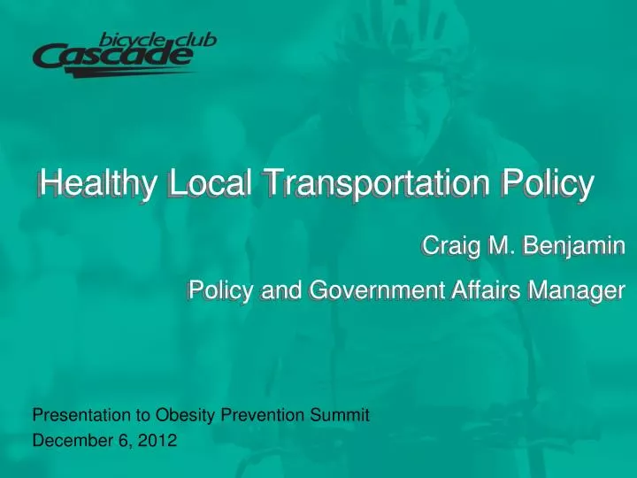 healthy local transportation policy