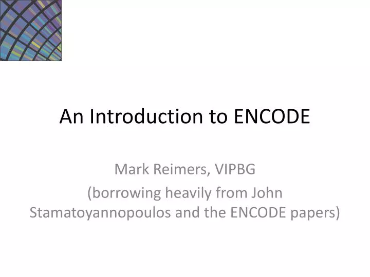 an introduction to encode