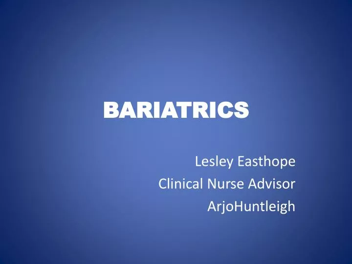 bariatrics