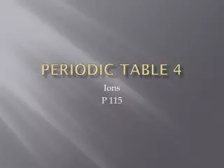 Periodic table 4