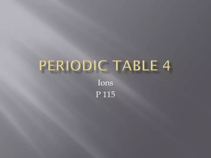 periodic table 4