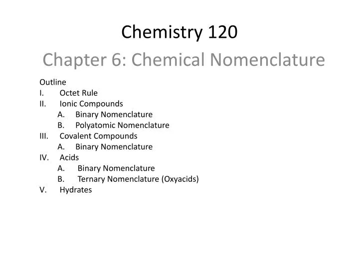 chemistry 120