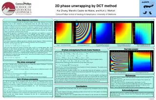 2D phase unwrapping by DCT method Kui Zhang, Marcilio Castro de Matos, and Kurt J. Marfurt