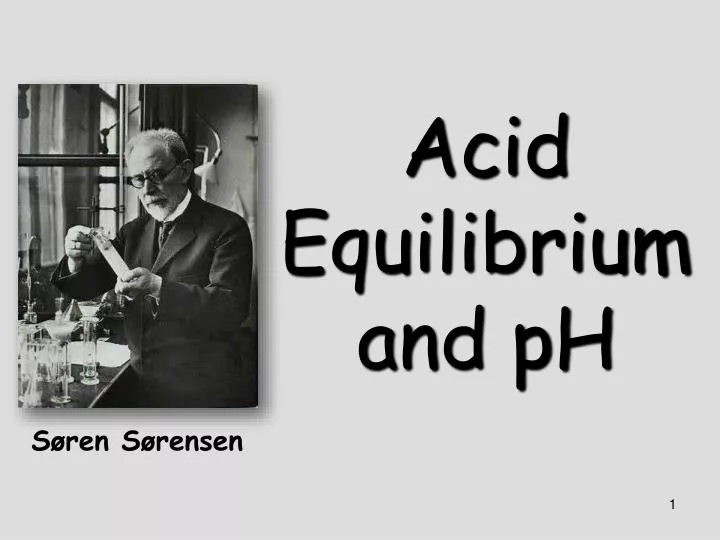 acid equilibrium and ph