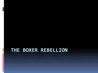 The boxer Rebellion