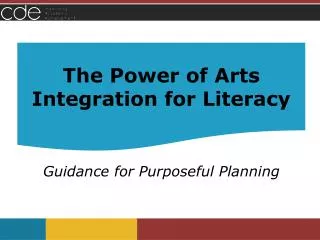 The Power of Arts Integration for Literacy