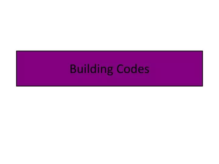 building codes