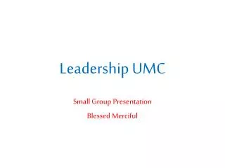 Leadership UMC