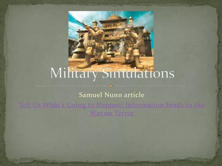 military simulations