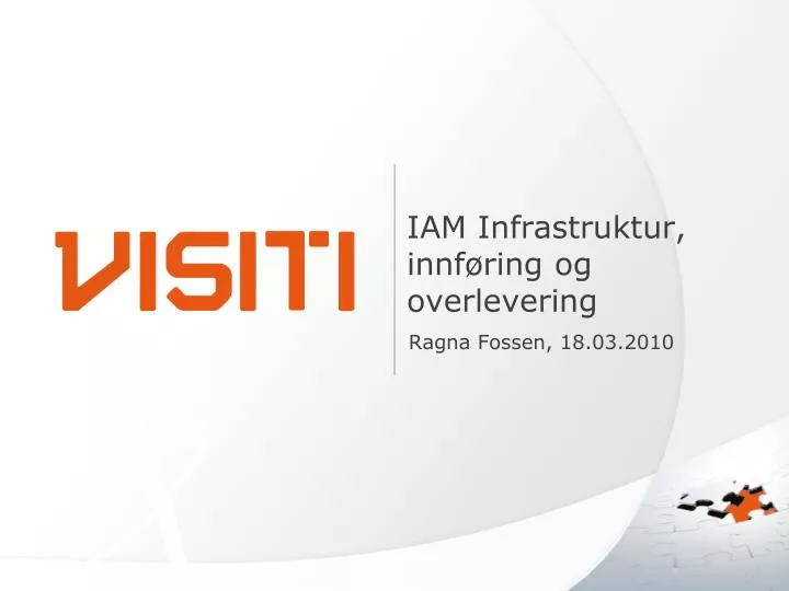 iam infrastruktur innf ring og overlevering