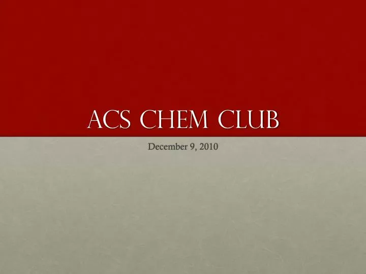 acs chem club