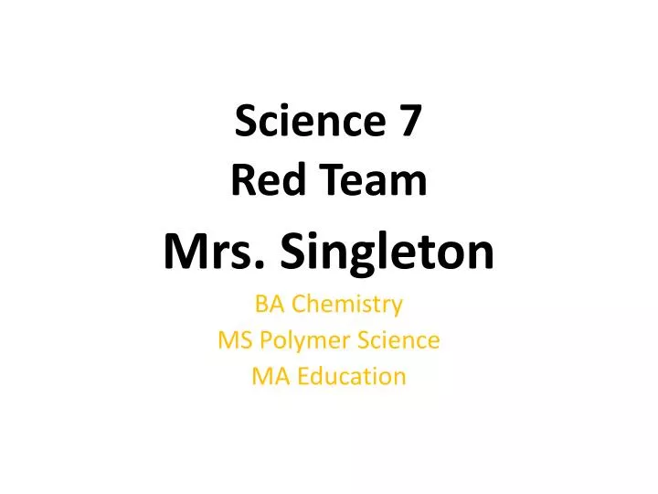 science 7 red team