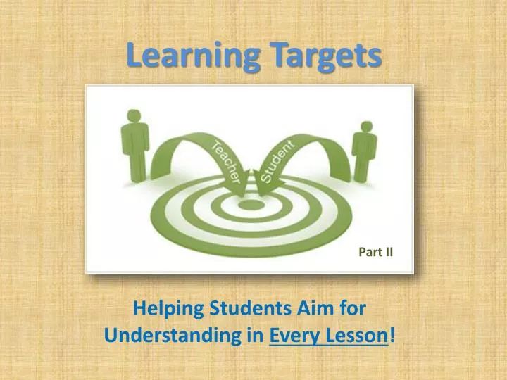 learning targets