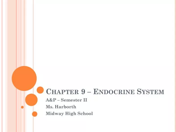 chapter 9 endocrine system