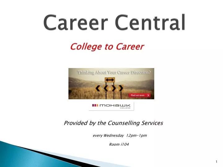 career central college to career