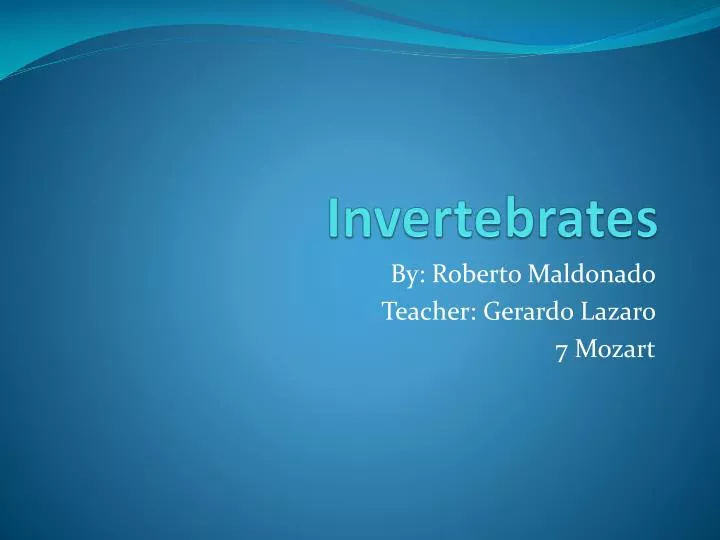 invertebrates