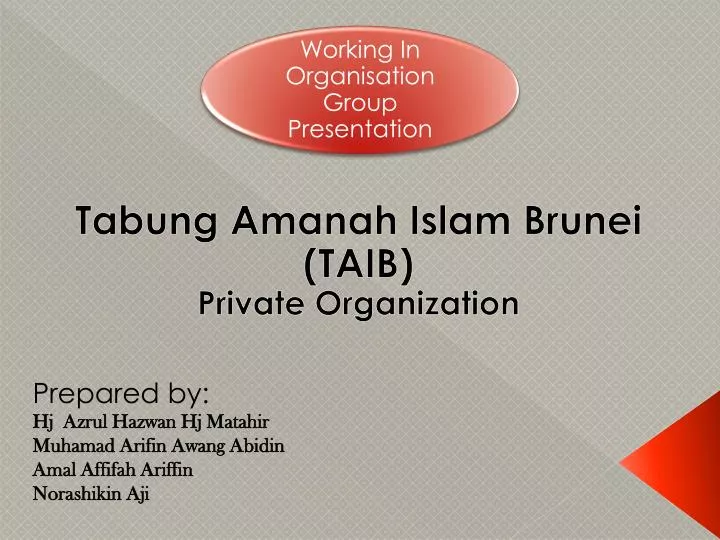 tabung amanah islam brunei taib private organization