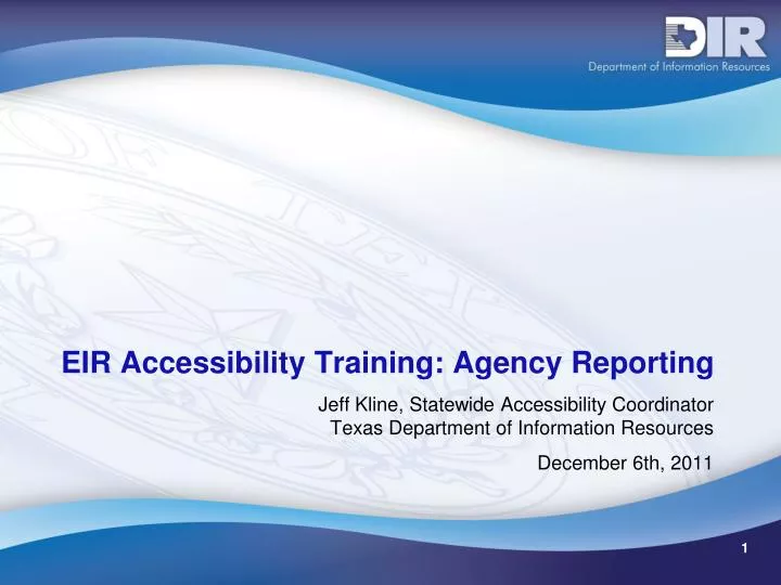 eir accessibility training agency reporting