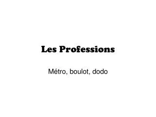 les professions