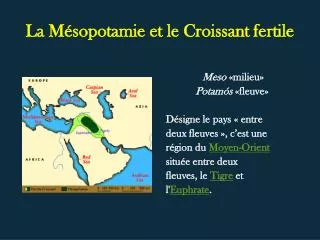 la m sopotamie et le croissant fertile