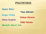 POLITENESS - slide 1