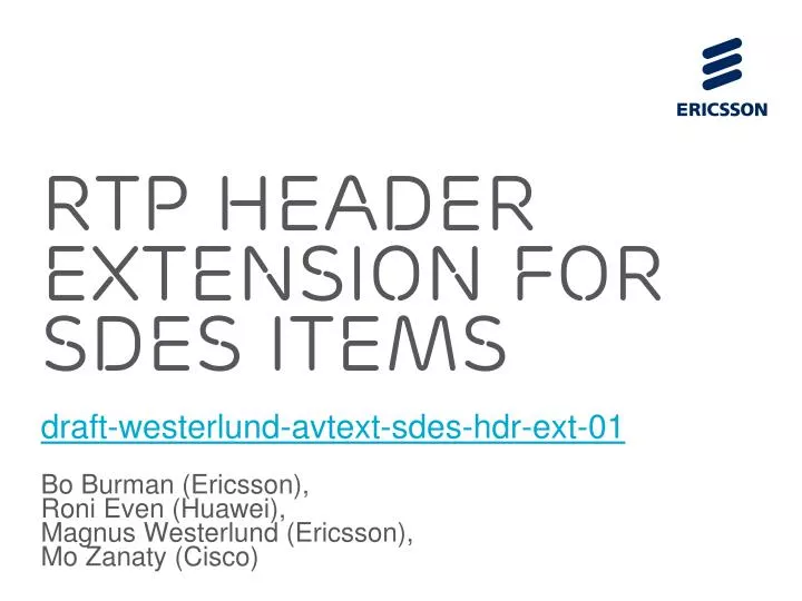 rtp header extension for sdes items