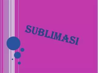 sublimasi