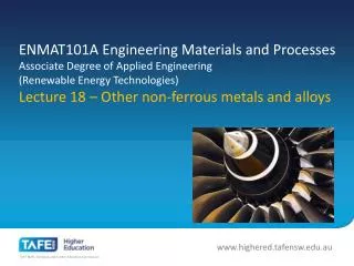 Other non-ferrous metals and alloys