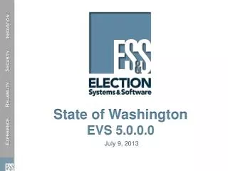 State of Washington EVS 5.0.0.0