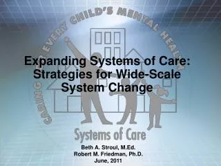 Expanding Systems of Care: Strategies for Wide-Scale System Change